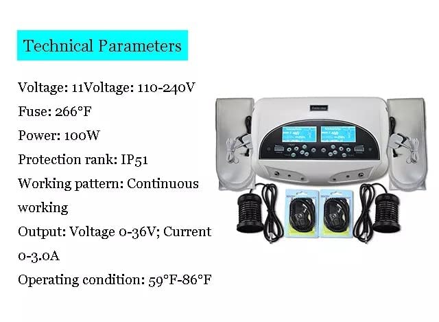 Theraveda Ionic Dual Detox Foot detoxification SPA Machine Toxin remove machine Professional Spa Ionic + 2 Round Arrays+ 2 Belts Cleanse Ionic Device Music Relax Beauty Care Machine For Men and Women - Image 4
