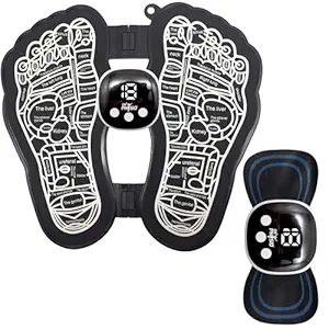 Theraveda 1035 EMS Rechargeable Foot Massager Mat Machine with 8 Massage Modes, 19 Intensity Levels, Reflexology Pad For Pressure Point Full Body Pain Relief, Portable Foldable Foot Massager for Tired & Achy Feet Relief - Image 5