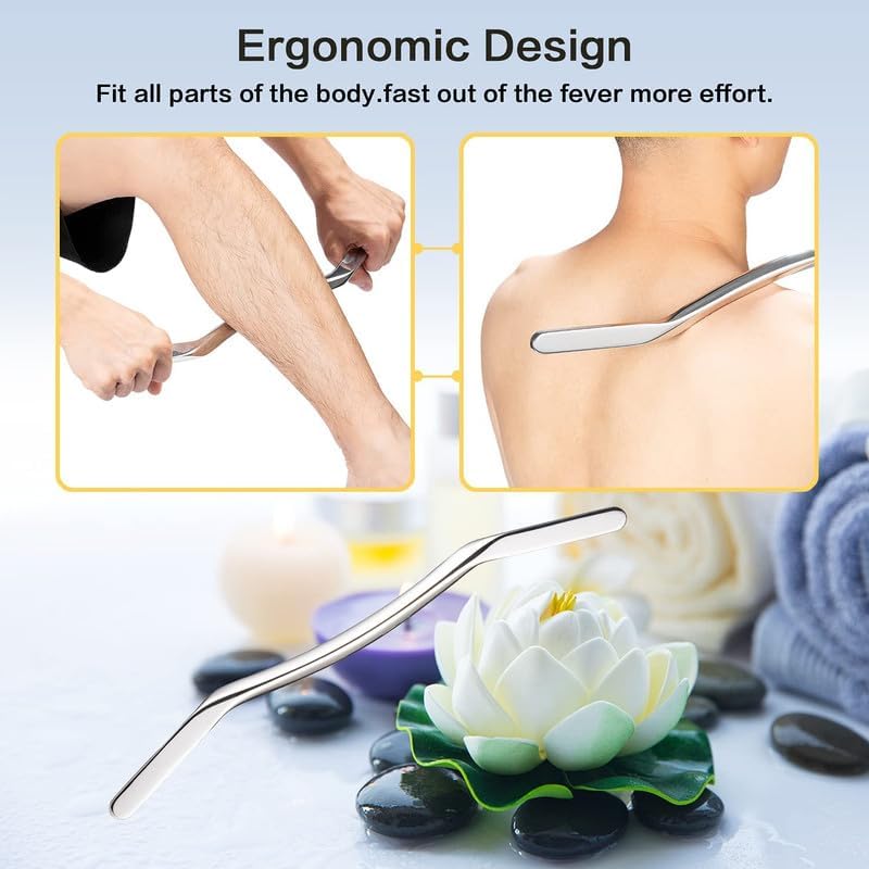 Stainless Steel Guasha Scraping Massage Tools Metal Gua Sha Myofascial Release Tools - Iastm Tools Great Soft Tissue Mobilization Tool Set - Image 3
