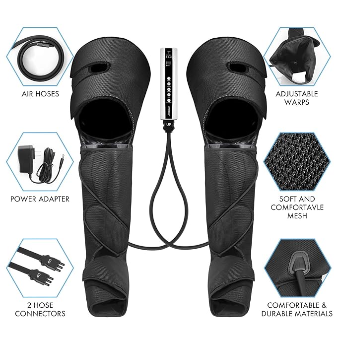 Theraveda Leg Massager, Leg Compression Massager for Circulation and Pain Relief Air Compression Foot Calf Thigh Massager with Handheld Controller (Thigh & Calf & Foot) - Image 5