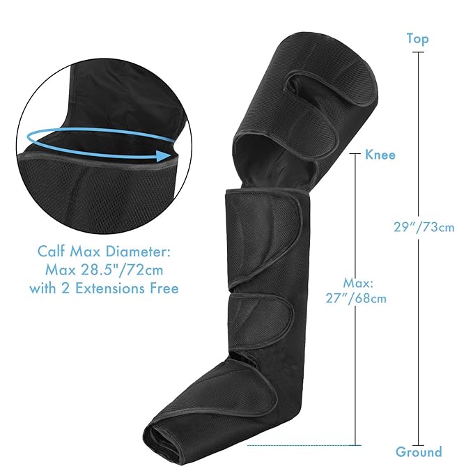 Theraveda Leg Massager, Leg Compression Massager for Circulation and Pain Relief Air Compression Foot Calf Thigh Massager with Handheld Controller (Thigh & Calf & Foot) - Image 2